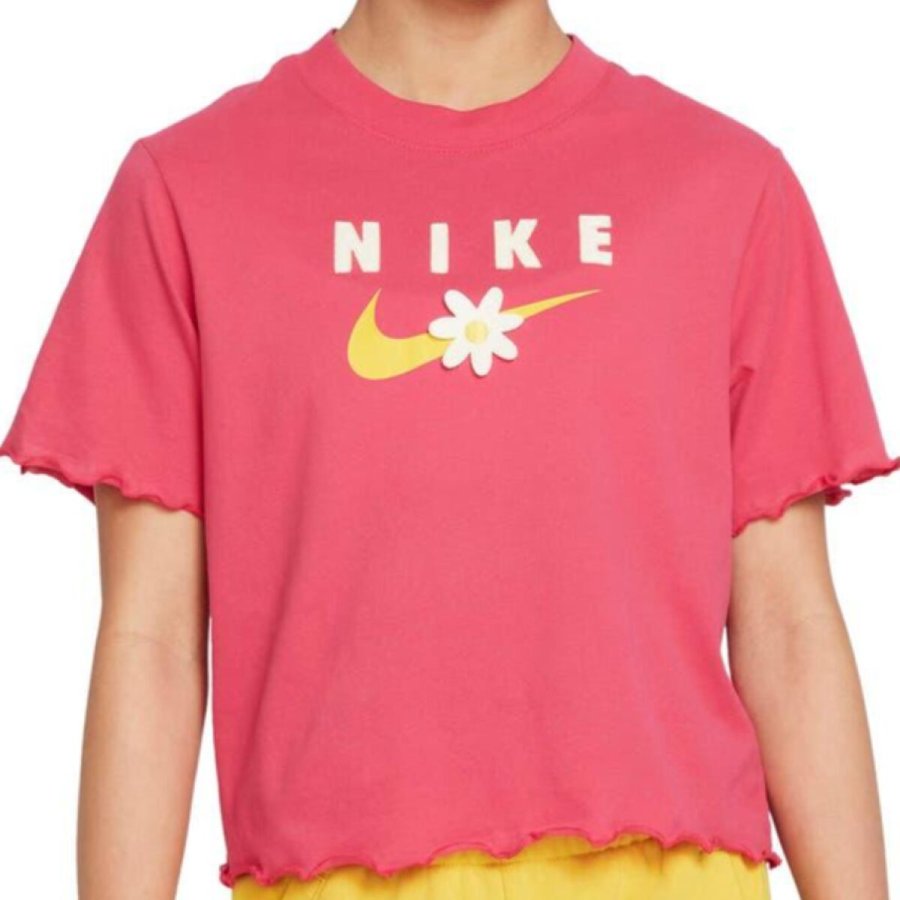 B�rne Kort�rmet T-shirt ENERGY BOXY FRILLY Nike DO1351 666  Pink #1