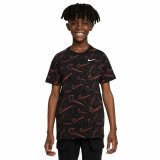 B�rne Kort�rmet T-shirt Nike Sportswear AOP Sort #1