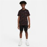B�rne Kort�rmet T-shirt Nike Sportswear AOP Sort #4