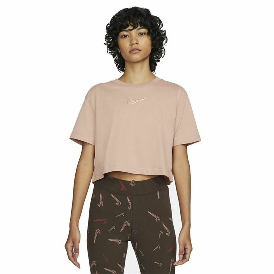Kort�rmet T-shirt til Kvinder Nike Sportswear Pink #1