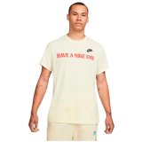 Kort�rmet T-shirt til M�nd Nike Have A Nice Day Beige #1