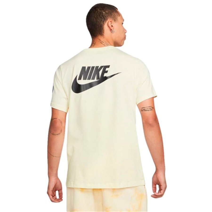 Kort�rmet T-shirt til M�nd Nike Have A Nice Day Beige #2