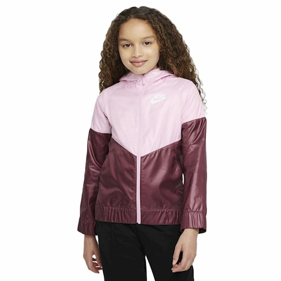 Sportsjakke til brn Nike Sportswear Windrunner Pink #1