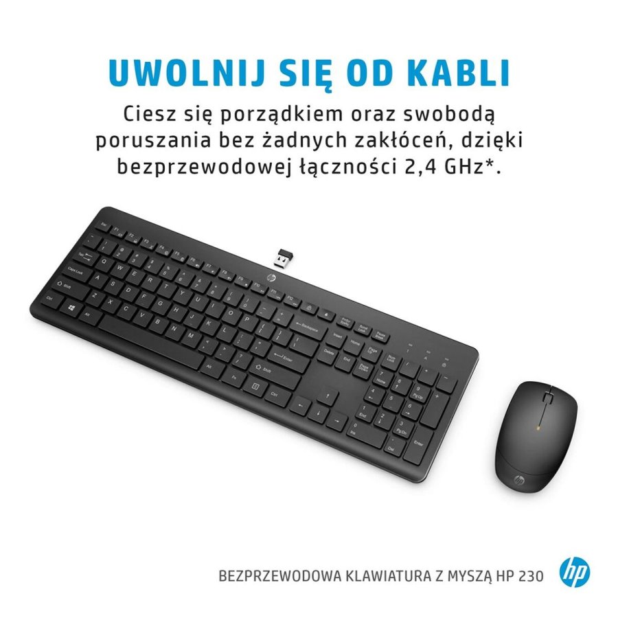 Tastatur og mus HP 3L1F0AA Azerty Fransk Hvid Sort #3