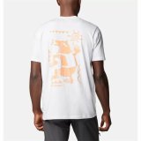 Kortrmet T-shirt til Mnd Columbia Explorers Canyon Hvid #2