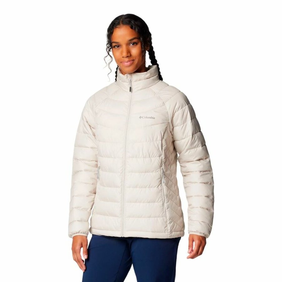 Sportsjakke til damer Columbia Powder Lite II Full Zip Hvid #1