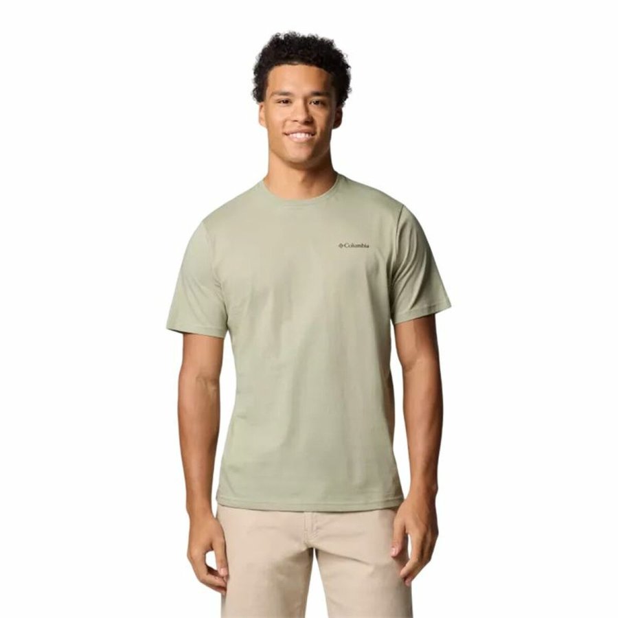Kort�rmet T-shirt til M�nd Columbia North Cascades Sleeve Khaki #1