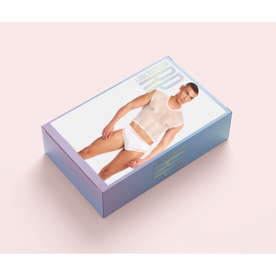 Undert�j S�t Rainbow Party Hvid L/XL #2