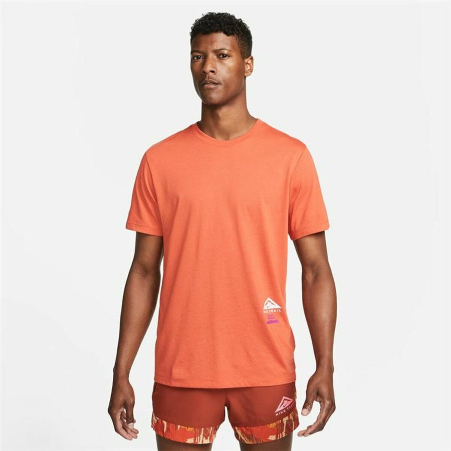 Kortrmet T-shirt til Mnd Nike Dri-FIT Orange #4