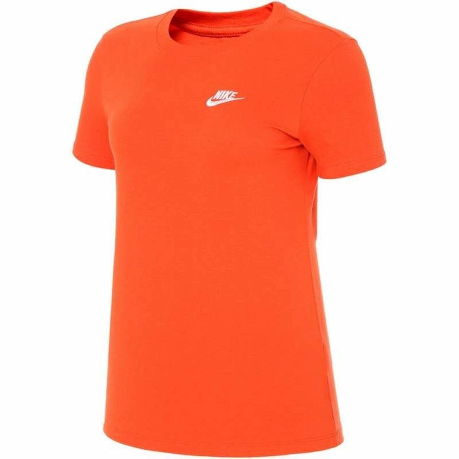Kortrmet T-shirt til Kvinder Nike Sportswear Orange (M) #1