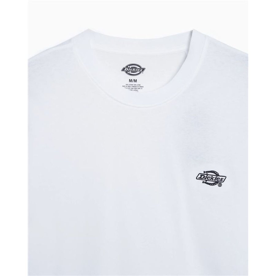Kort�rmet T-shirt til M�nd Dickies Summerdale Hvid #3