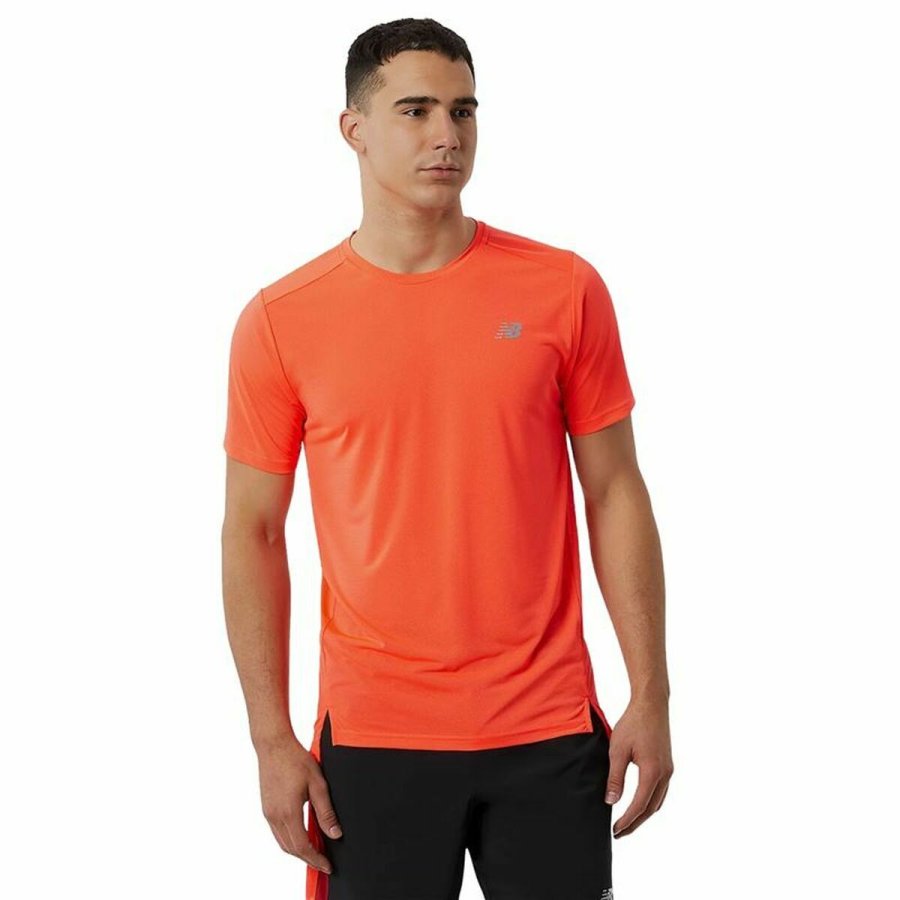 Kort�rmet T-shirt til M�nd New Balance Accelerate Orange #1