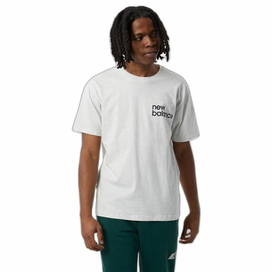 Kortrmet T-shirt til Mnd New Balance Nb Essentials Graphic 1 Sah Hvid #2