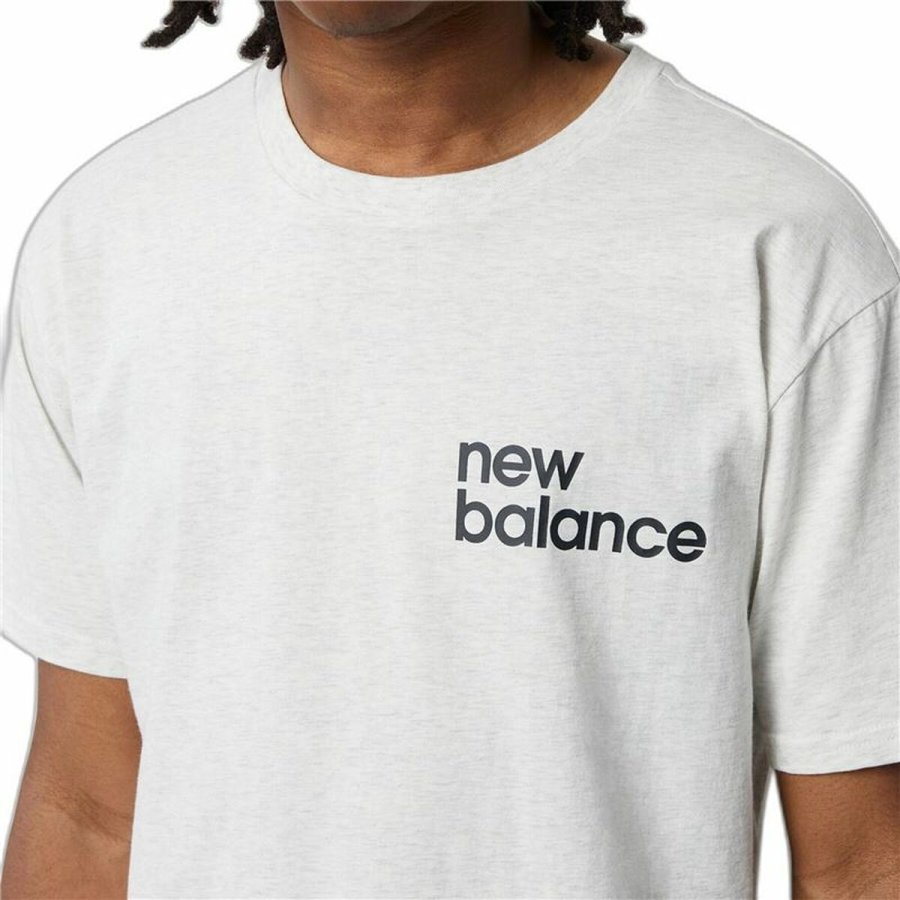 Kortrmet T-shirt til Mnd New Balance Nb Essentials Graphic 1 Sah Hvid #5