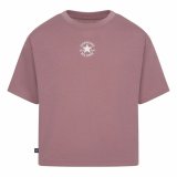 B�rne Kort�rmet T-shirt Converse Chuck Patch Boxy Laksefarvet #1