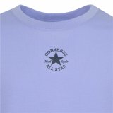 B�rne Kort�rmet T-shirt Converse Chuck Patch Boxy Violet #3