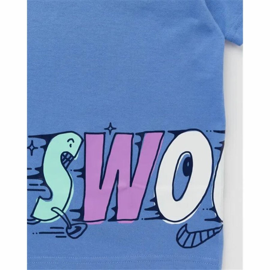 B�rne Kort�rmet T-shirt Nike Nsw Art Rlxd Ss Gfx Ni�o Nike Polar Indigo #3