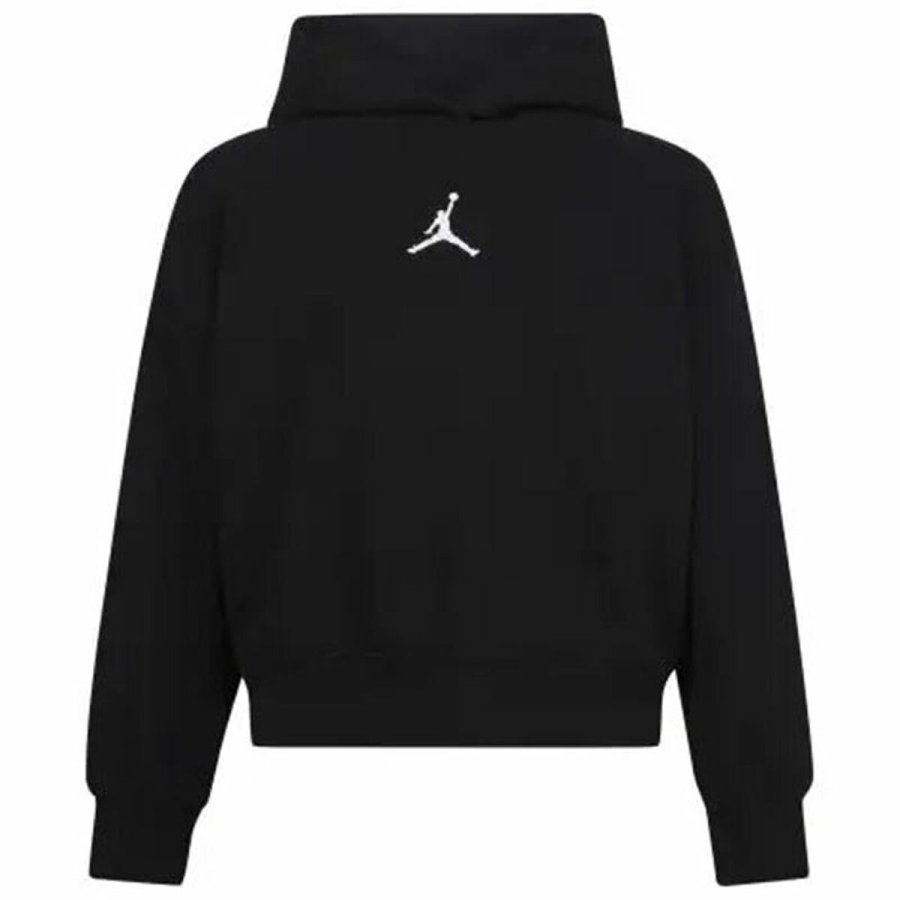 Sweatshirt med htte til piger Jordan Icon Play Hvid Sort #1