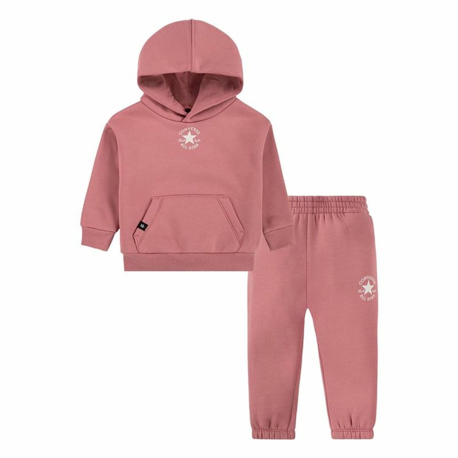 Sportst�j til Baby Converse Sustainable Core Po Night Flamingo Pink Nyf�dt 2 Dele #1