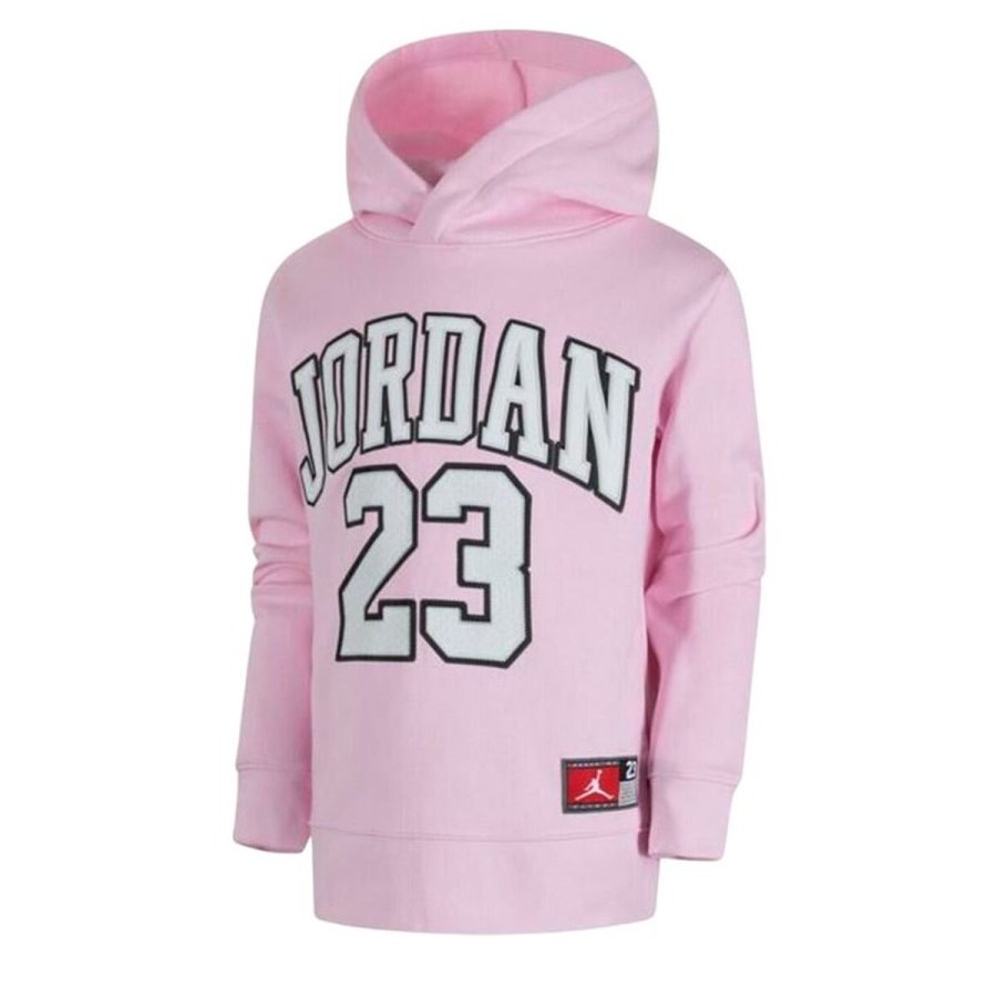 Sweatshirt med h�tte til piger Jordan Jordan Hbr Flc Po Hoodie Pink #1