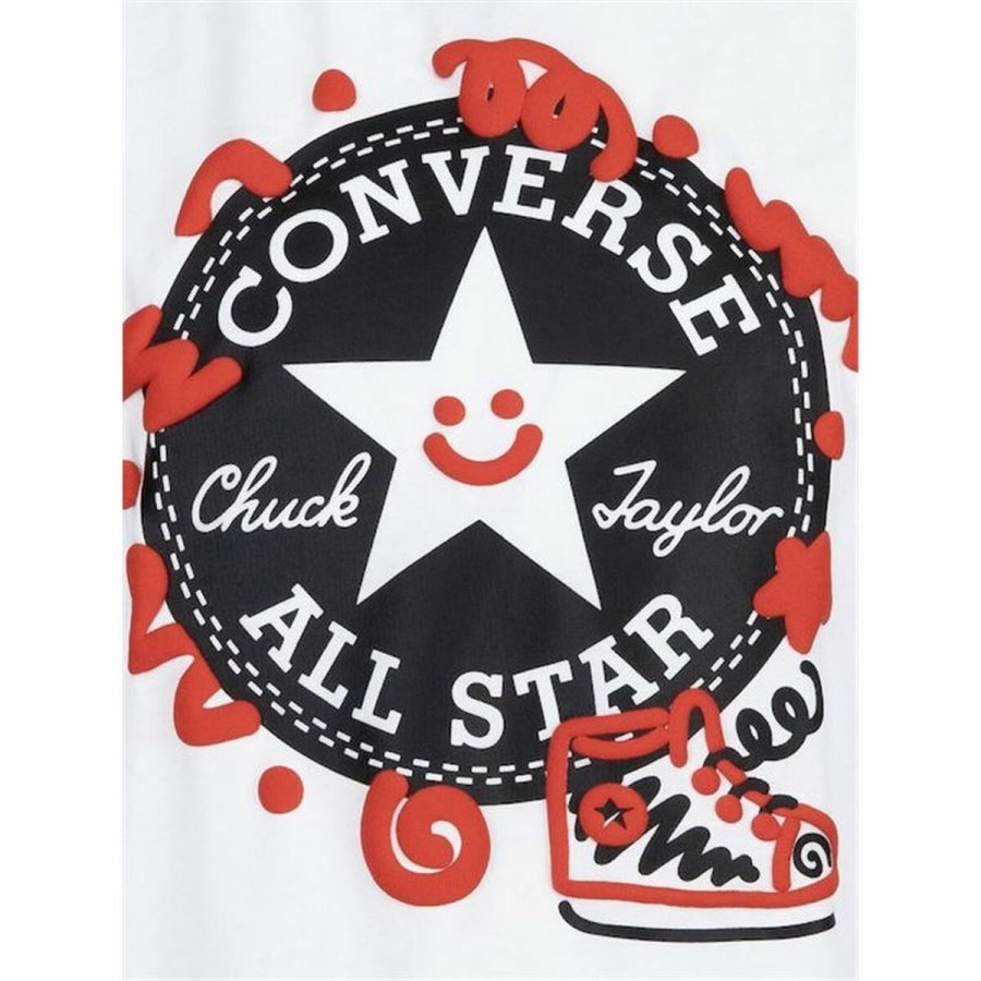 Sportst�j til B�rn Converse Squiggle S/Se+Ft Hvid R�d 2 Dele #3