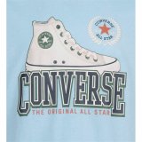 Brne Kortrmet T-shirt Converse Script Sneaker Gfx Himmelbl #3