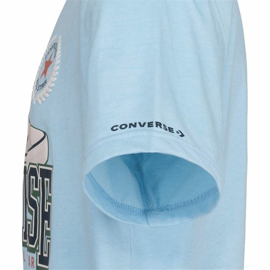 Brne Kortrmet T-shirt Converse Script Sneaker Gfx Himmelbl #4