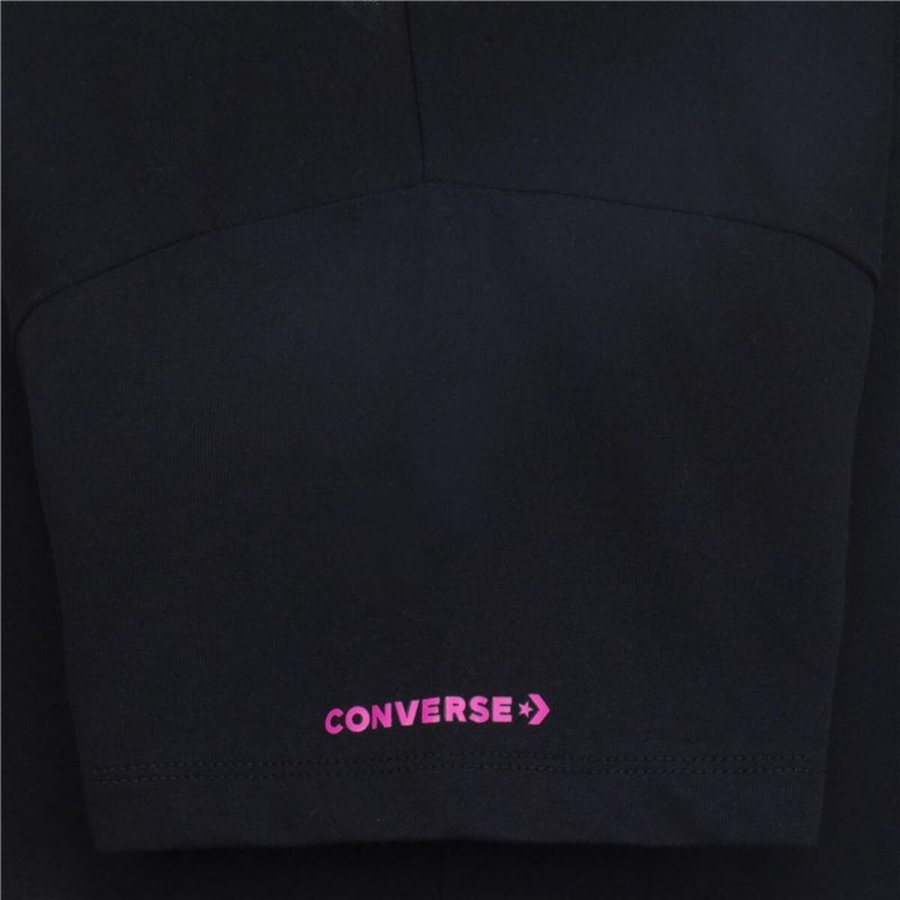 B�rne Kort�rmet T-shirt Converse Boyfriend Graphicrt Sort #5