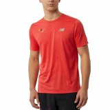 Kort�rmet Sport T-shirt New Balance Impact Run Orange #1
