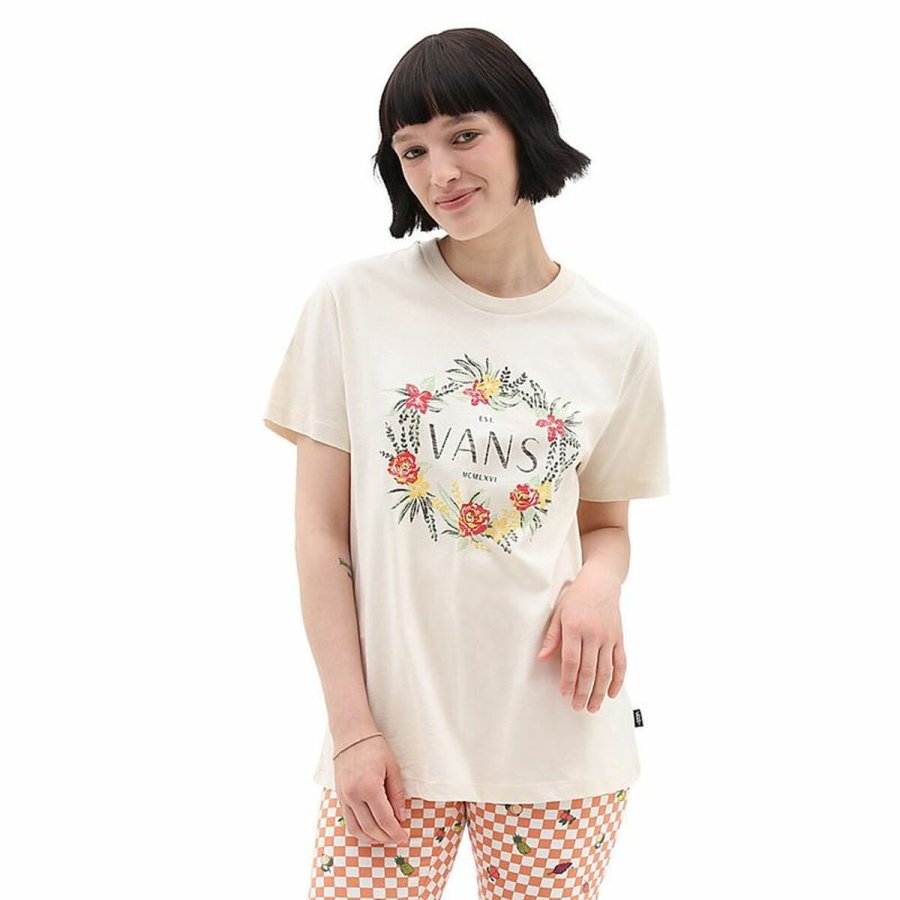 Kortrmet T-shirt til Kvinder Vans Wreath Of Flowers Bff Tee-B  #1