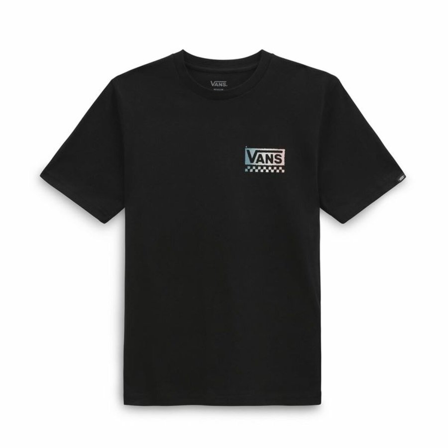 Kort�rmet T-shirt til B�rn Vans Global Stack-B Sort #1
