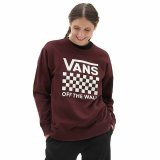 Sweaters uden H�tte til Kvinder Vans Lock Box Crew-B R�dbrun #1