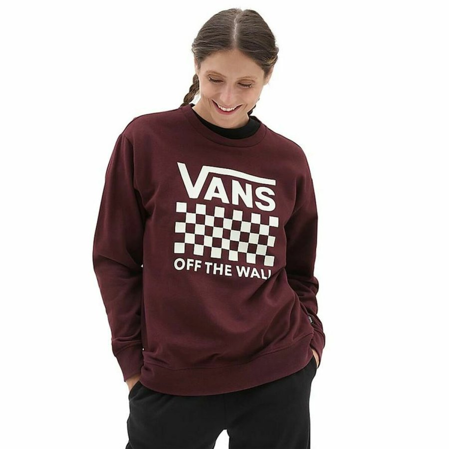 Sweaters uden H�tte til Kvinder Vans Lock Box Crew-B R�dbrun #1