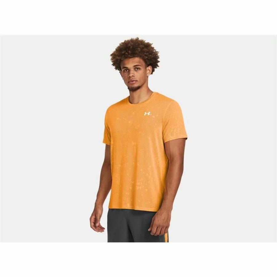 Kortrmet T-shirt til Mnd Under Armour Launch Mrk orange #3