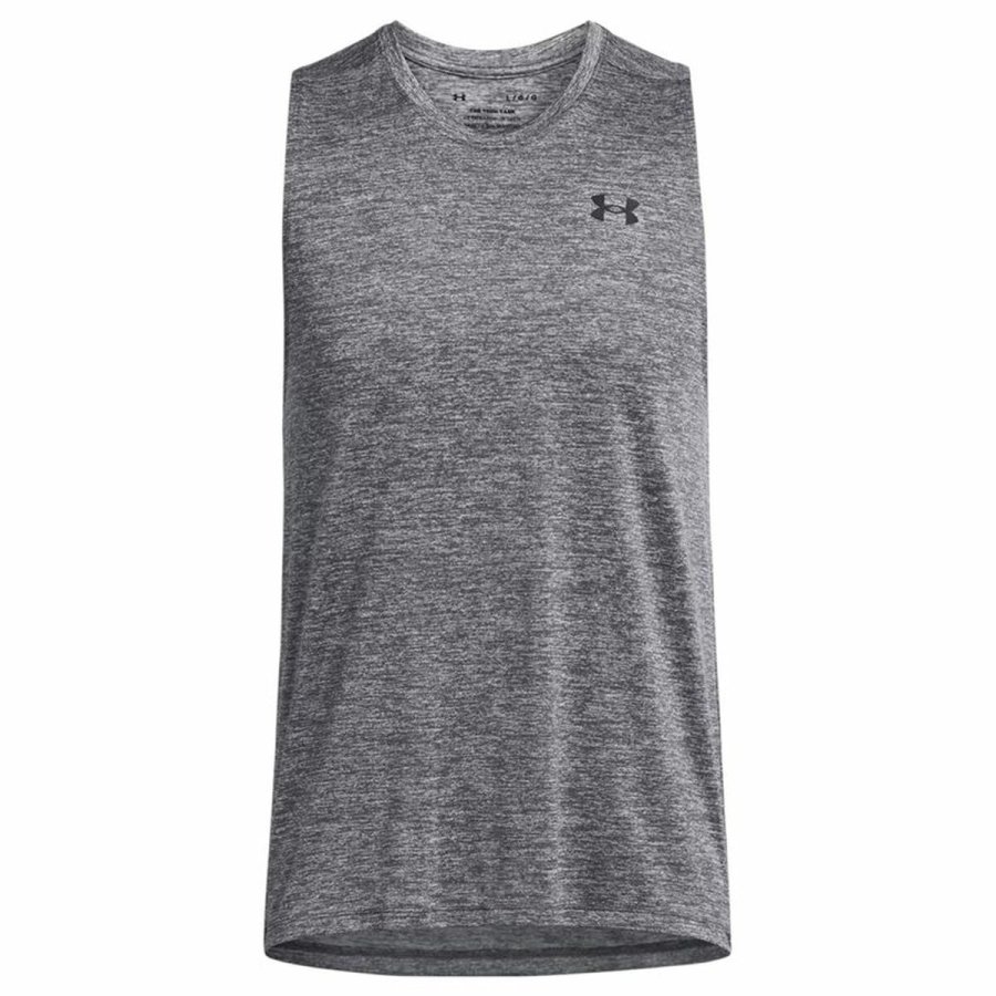 T-shirt til Mnd uden rmer Under Armour Tech Tank Mrkegr #1