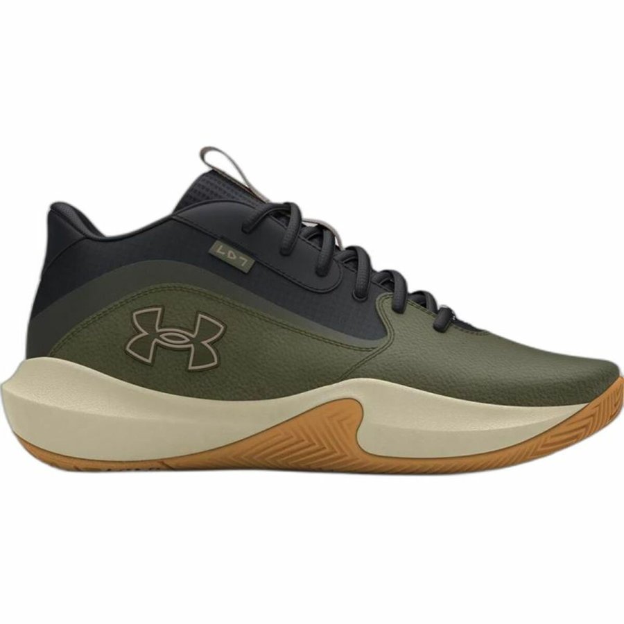 Basketballsko til voksne Under Armour Lockdown 7 Khaki Oliven #1