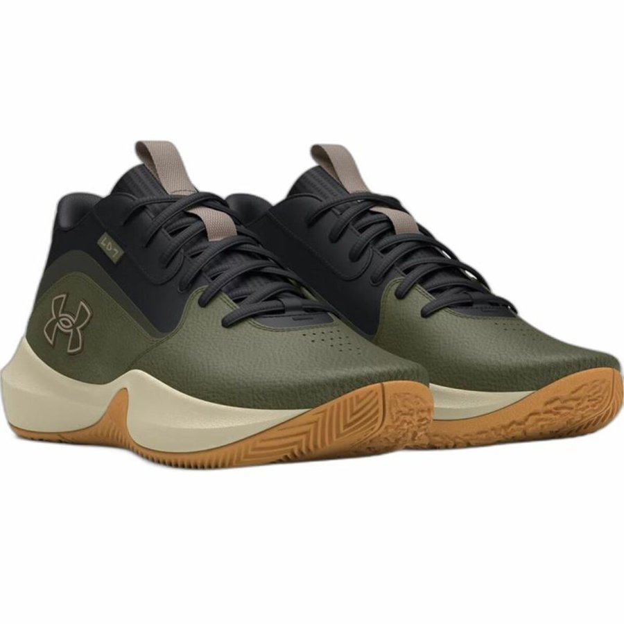 Basketballsko til voksne Under Armour Lockdown 7 Khaki Oliven #5