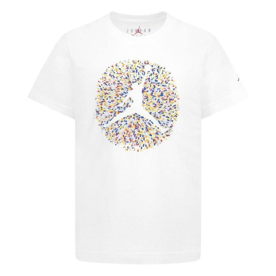 Brne Kortrmet T-shirt Nike JDB POOLSIDE JUMPMAN SS TEE 95D122 001 Hvid #2