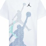 B�rne Kort�rmet T-shirt Nike JDB GRADIENTE STACKED JM SS TEE 95D119 I1N Hvid #5