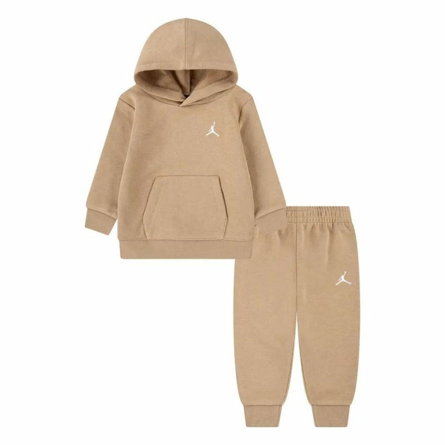 Sportstj til Baby Jordan Brooklyn Fleece Po Set Brun 2 Dele #1
