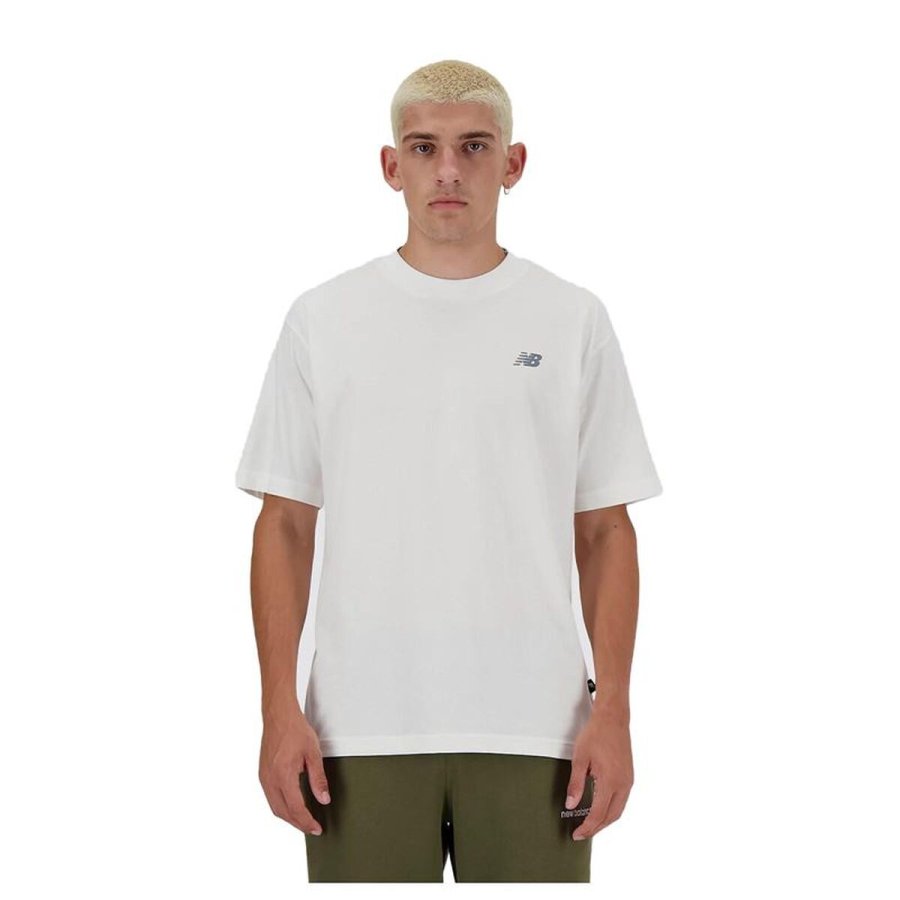 Kort�rmet T-shirt til M�nd New Balance Sport Essentials Hvid #1