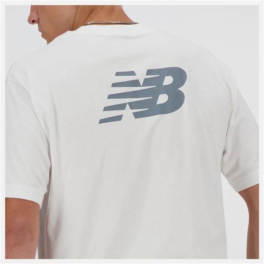 Kort�rmet T-shirt til M�nd New Balance Sport Essentials Hvid #3