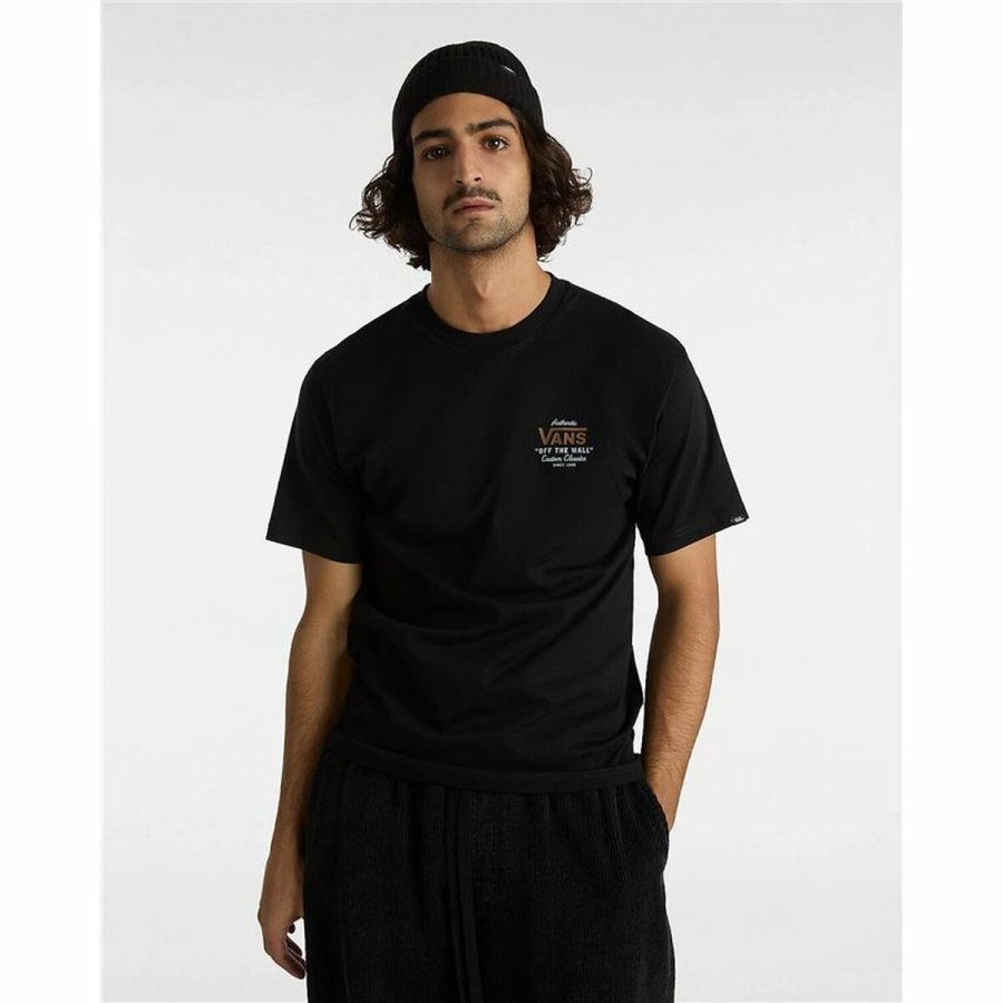Kortrmet T-shirt til Mnd Vans Holder St Classic Sort #4