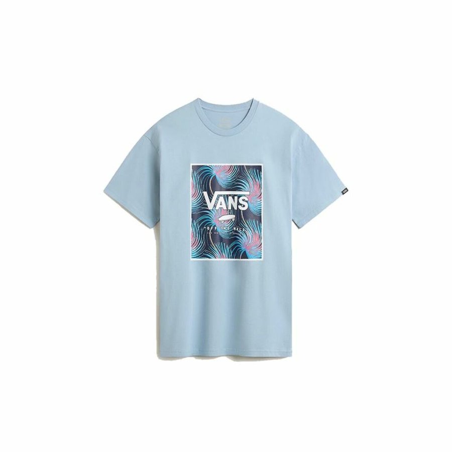 Kortrmet T-shirt til Mnd Vans VN0A5E7YCZI1 Himmelbl #1