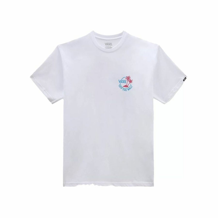 Kortrmet T-shirt til Mnd Vans Classic Mini Dual Palm Hvid #2