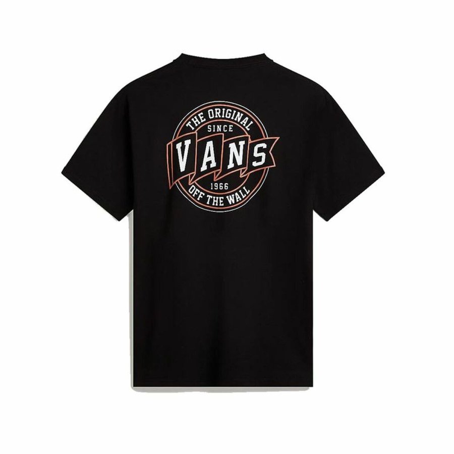 Kortrmet T-shirt til Mnd Vans Og Pennant Ss Crew Sort #2