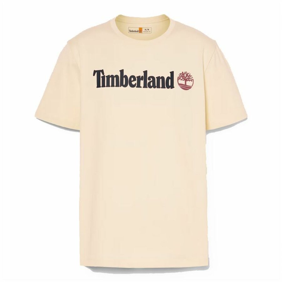 Kortrmet T-shirt til Mnd Timberland Kennebec River Linear Logo #1