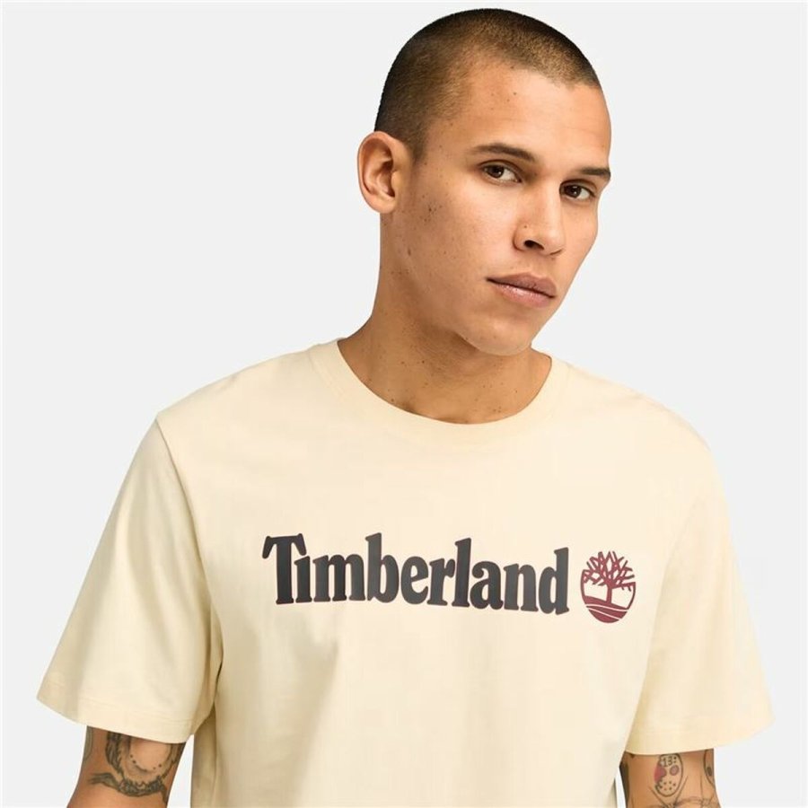 Kortrmet T-shirt til Mnd Timberland Kennebec River Linear Logo #5