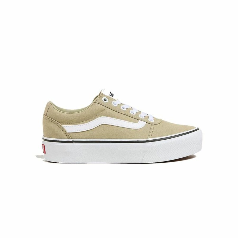 Kvinde Casual Sneakers Vans Ward Platform Cnvs Elm Beige Lys brun #1