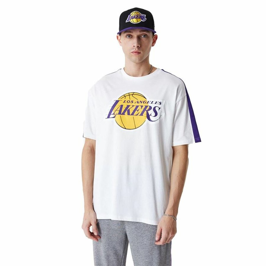 Kortrmet T-shirt til Mnd New Era NBA Colour Block LA Lakers Hvid #1